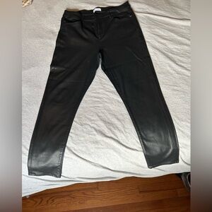 Black Faux Leather Pants